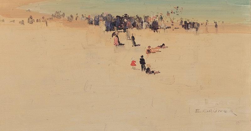 Elioth Gruner Along the Sands oil painting image